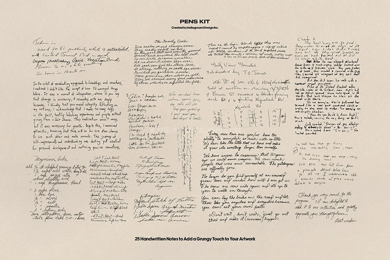 Photoshop经典笔迹手绘涂鸦笔刷